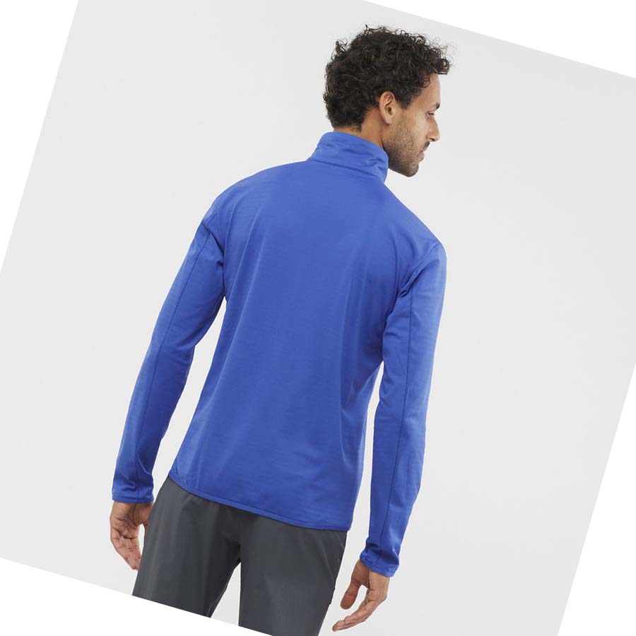 Salomon ESSENTIAL LIGHTWARM Erkek Kapüşonlu Sweatshirt Mavi | TR 3202WNB